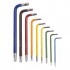 SHOPRO Torx Color Coded Long Ball End Hex Keys - 9 Pieces